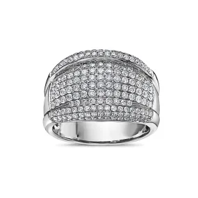 14K White Gold Ring for Men with 2.15 Carat Diamonds