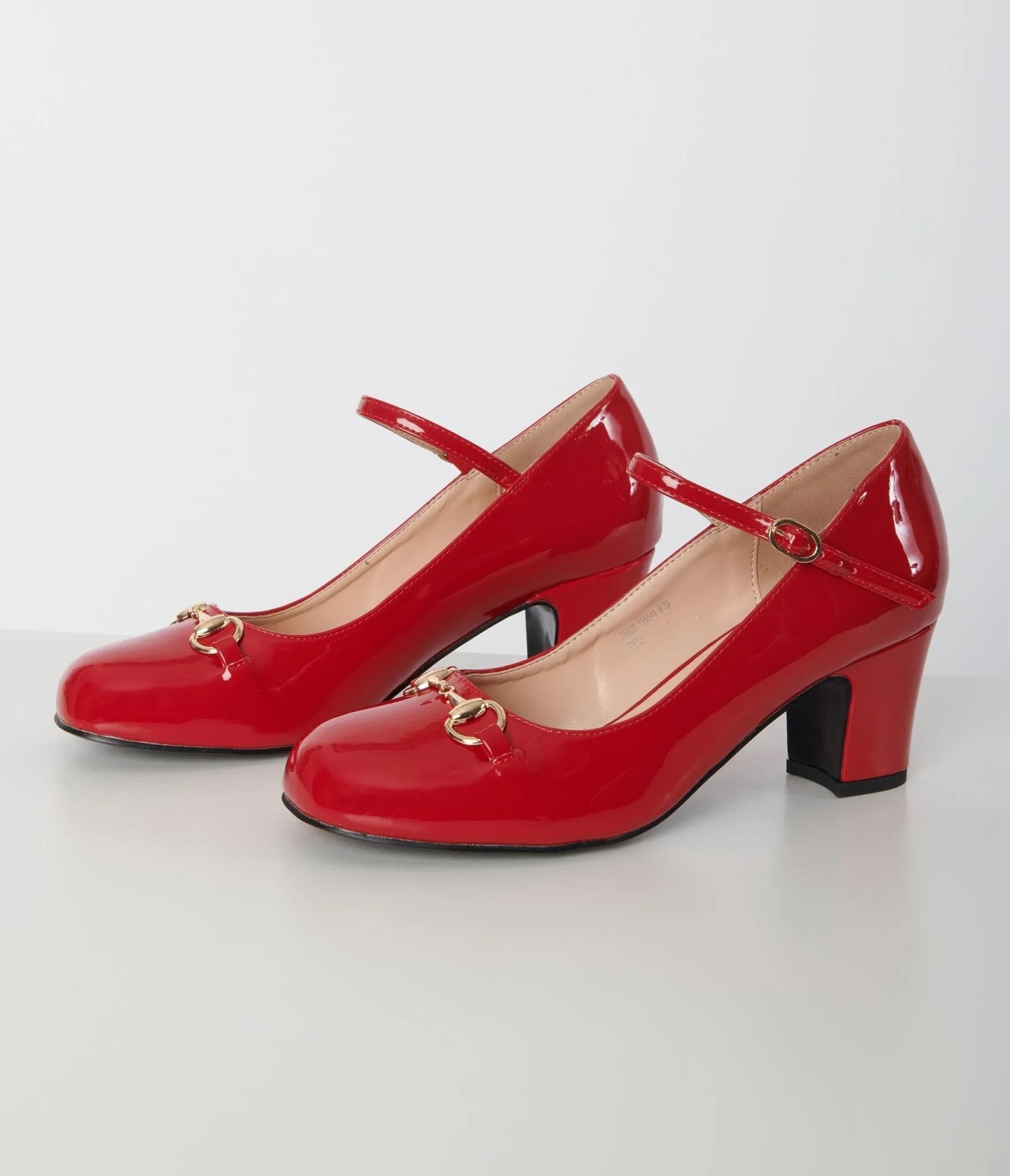 1970s Red Patent Leather Mary Jane Heels