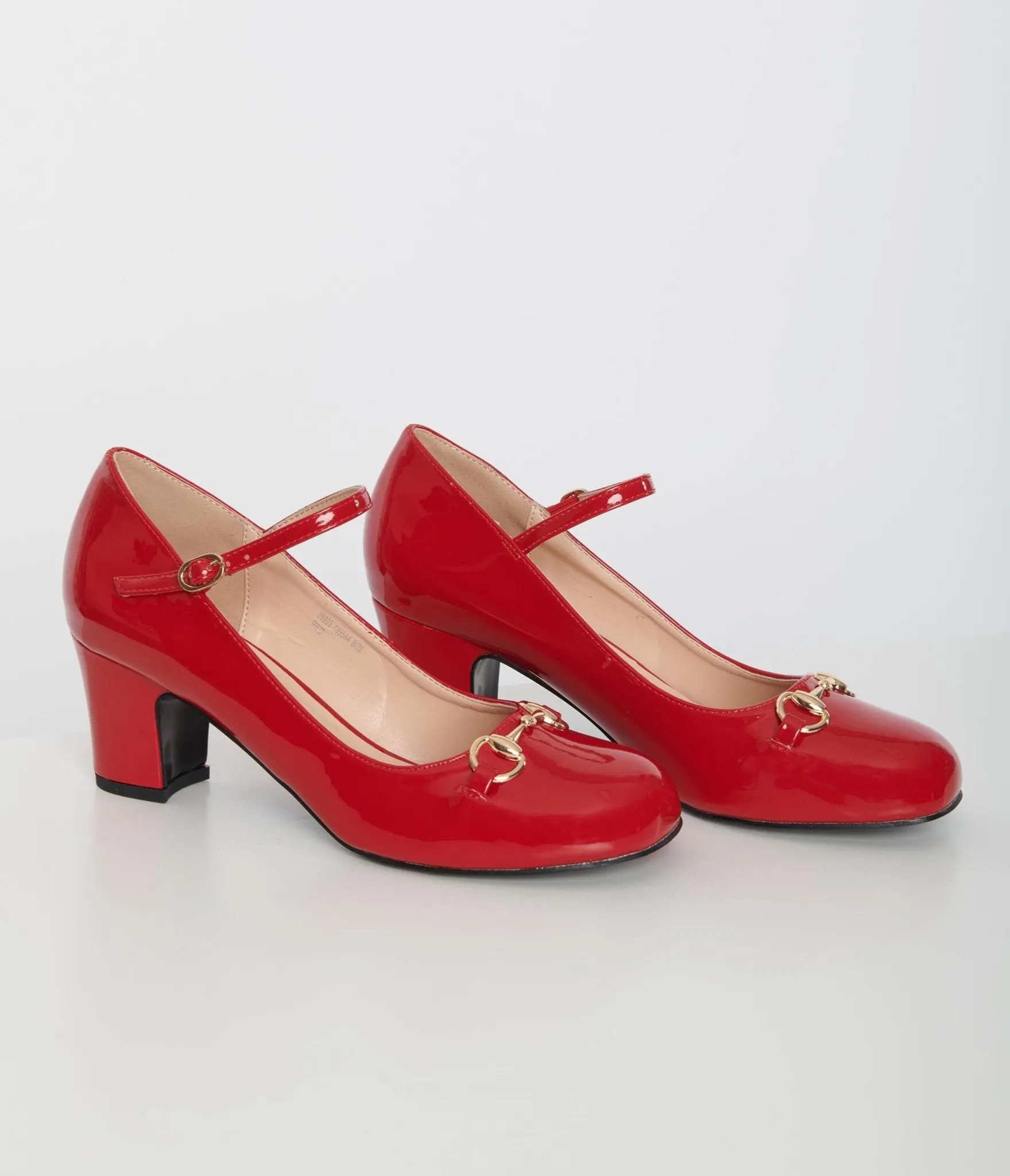 1970s Red Patent Leather Mary Jane Heels