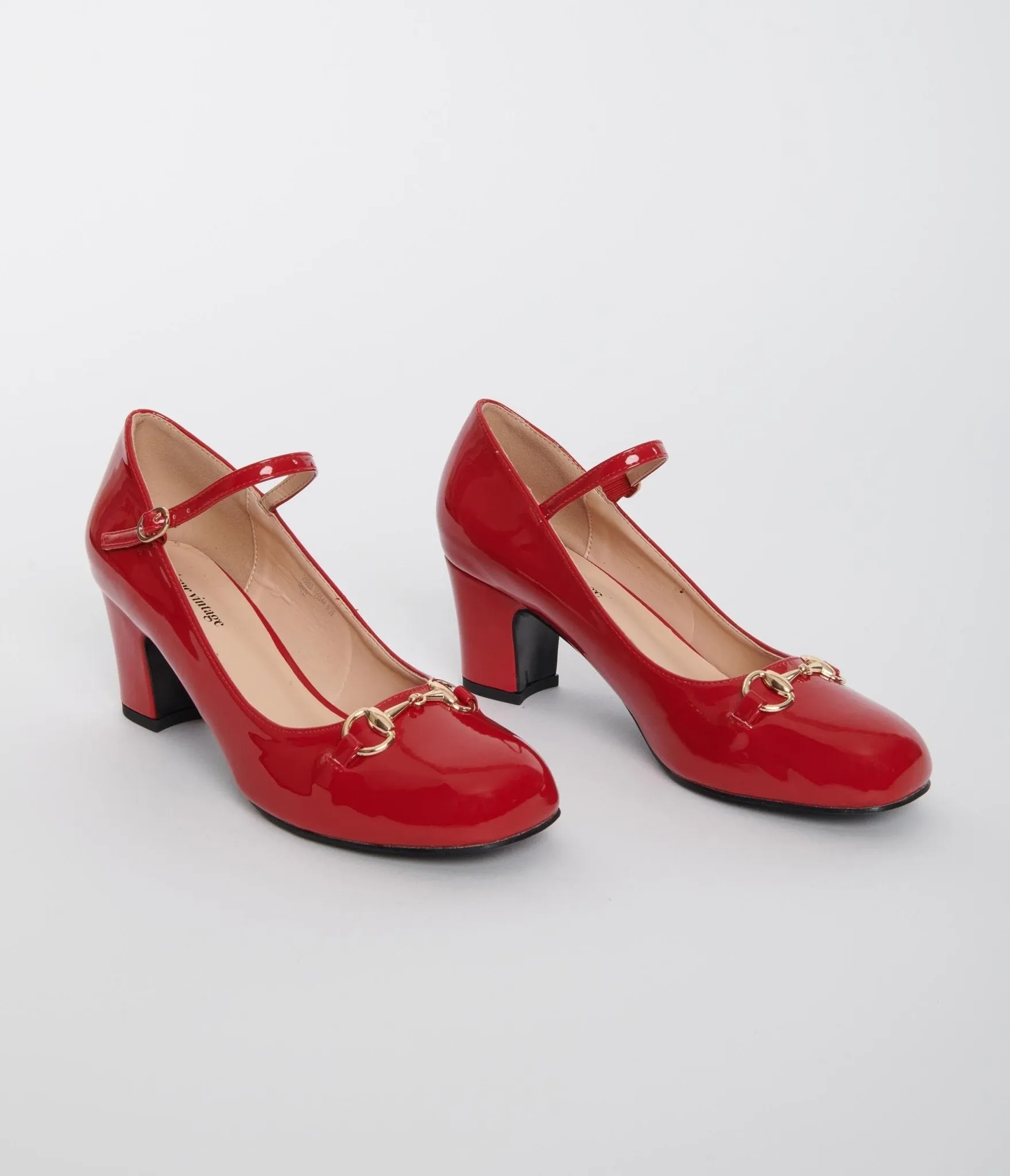 1970s Red Patent Leather Mary Jane Heels