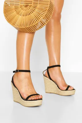 2 Part Espadrille Wedges