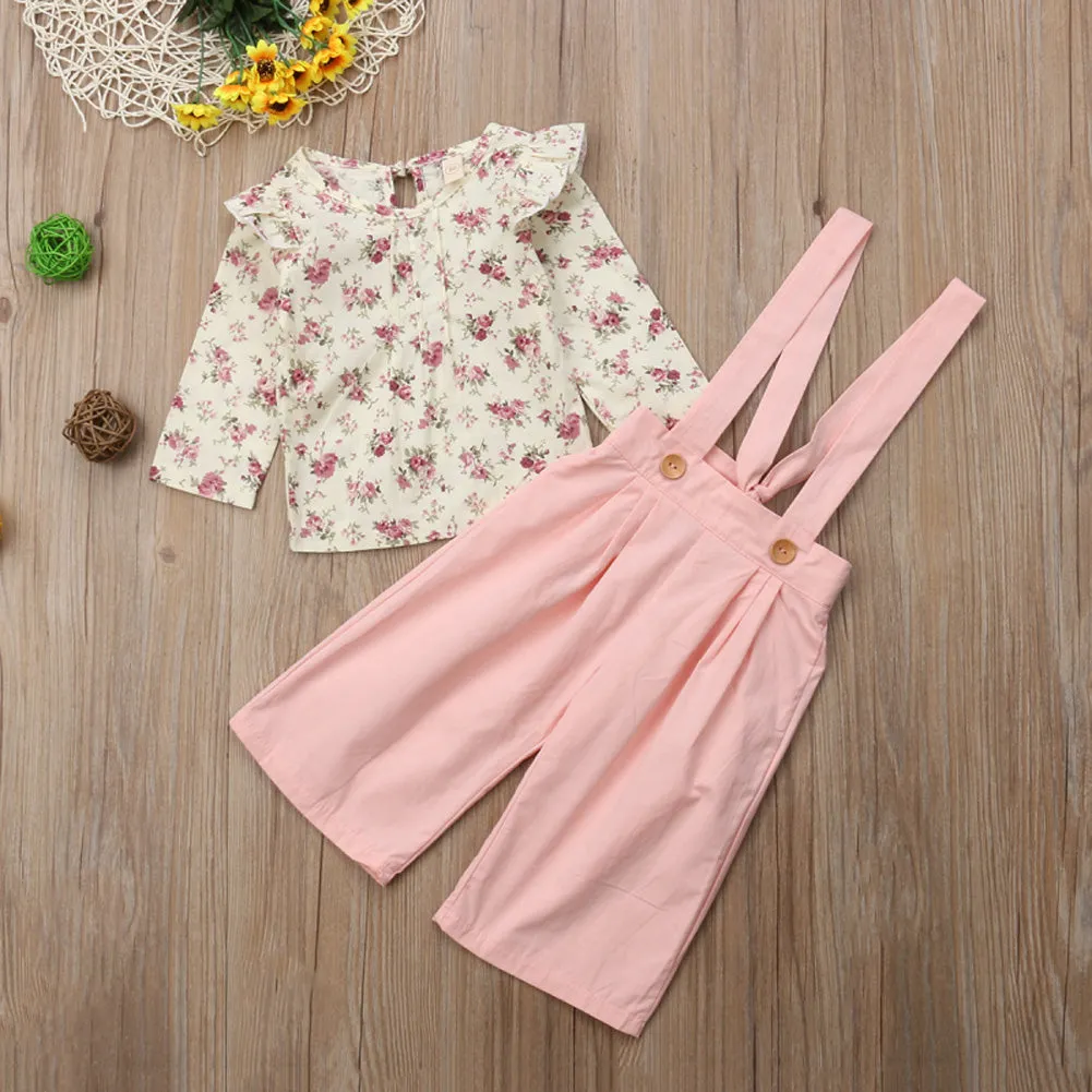 2pcs Floral Girl Set