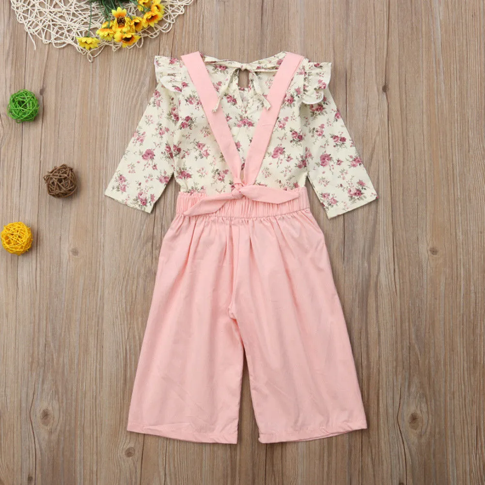 2pcs Floral Girl Set