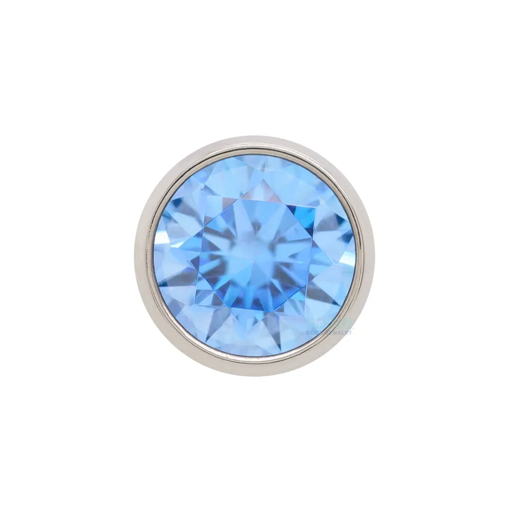 4mm Bezel-Set Brilliant-Cut Gem on Flatback