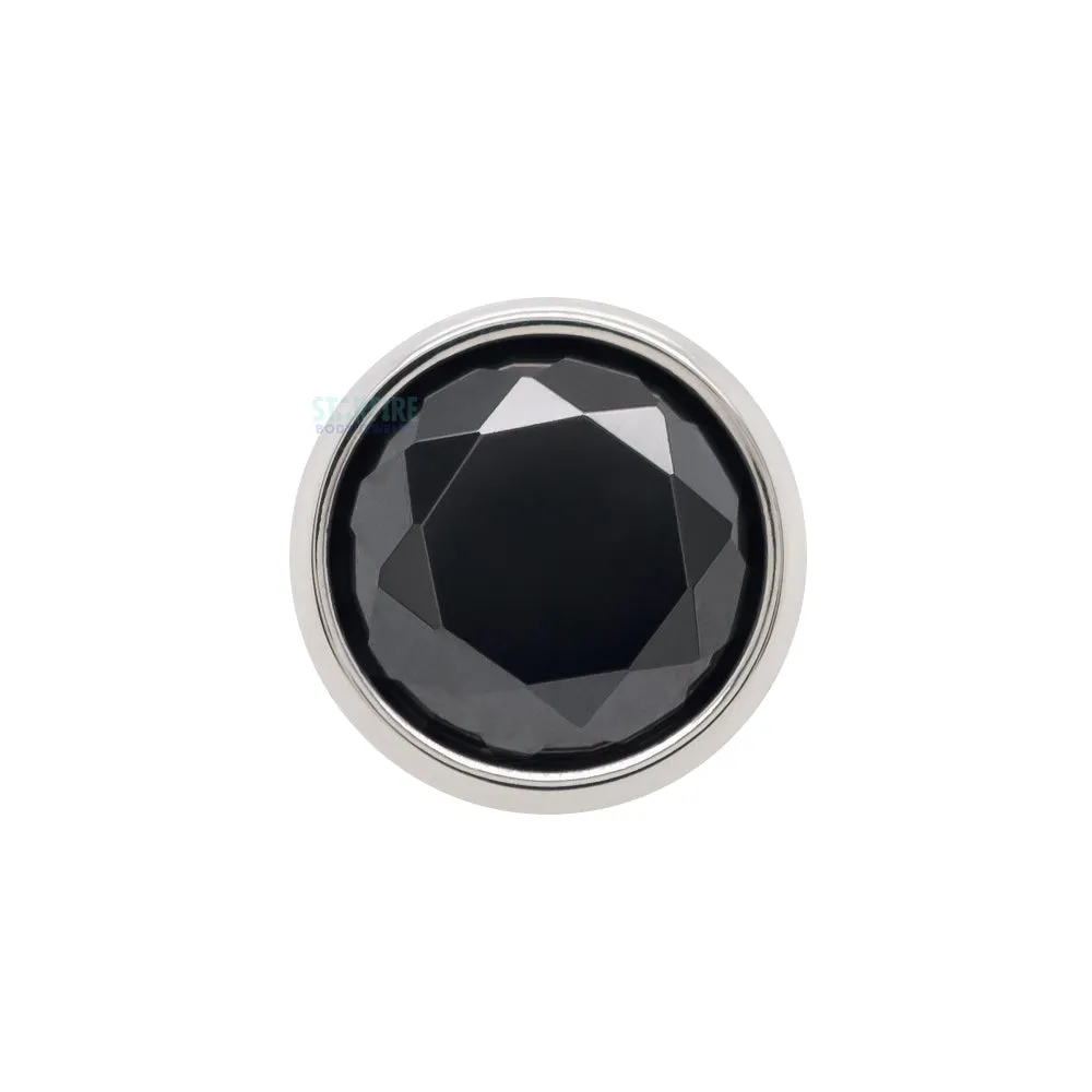 4mm Bezel-Set Brilliant-Cut Gem on Flatback