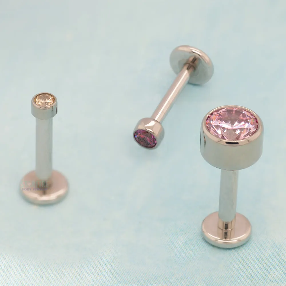 4mm Bezel-Set Brilliant-Cut Gem on Flatback