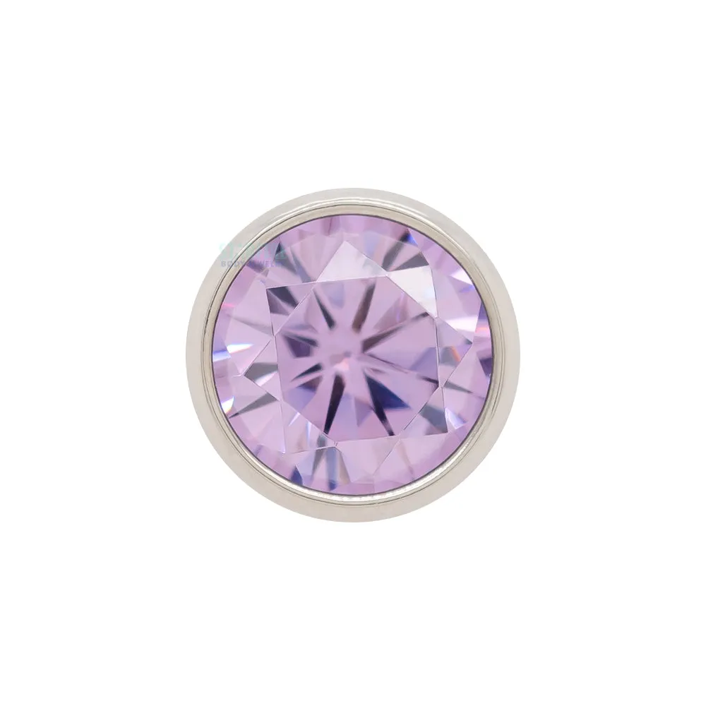 4mm Bezel-Set Brilliant-Cut Gem on Flatback