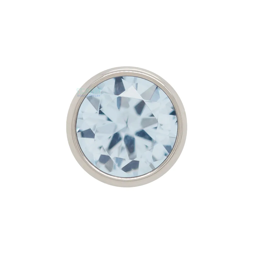 4mm Bezel-Set Brilliant-Cut Gem on Flatback