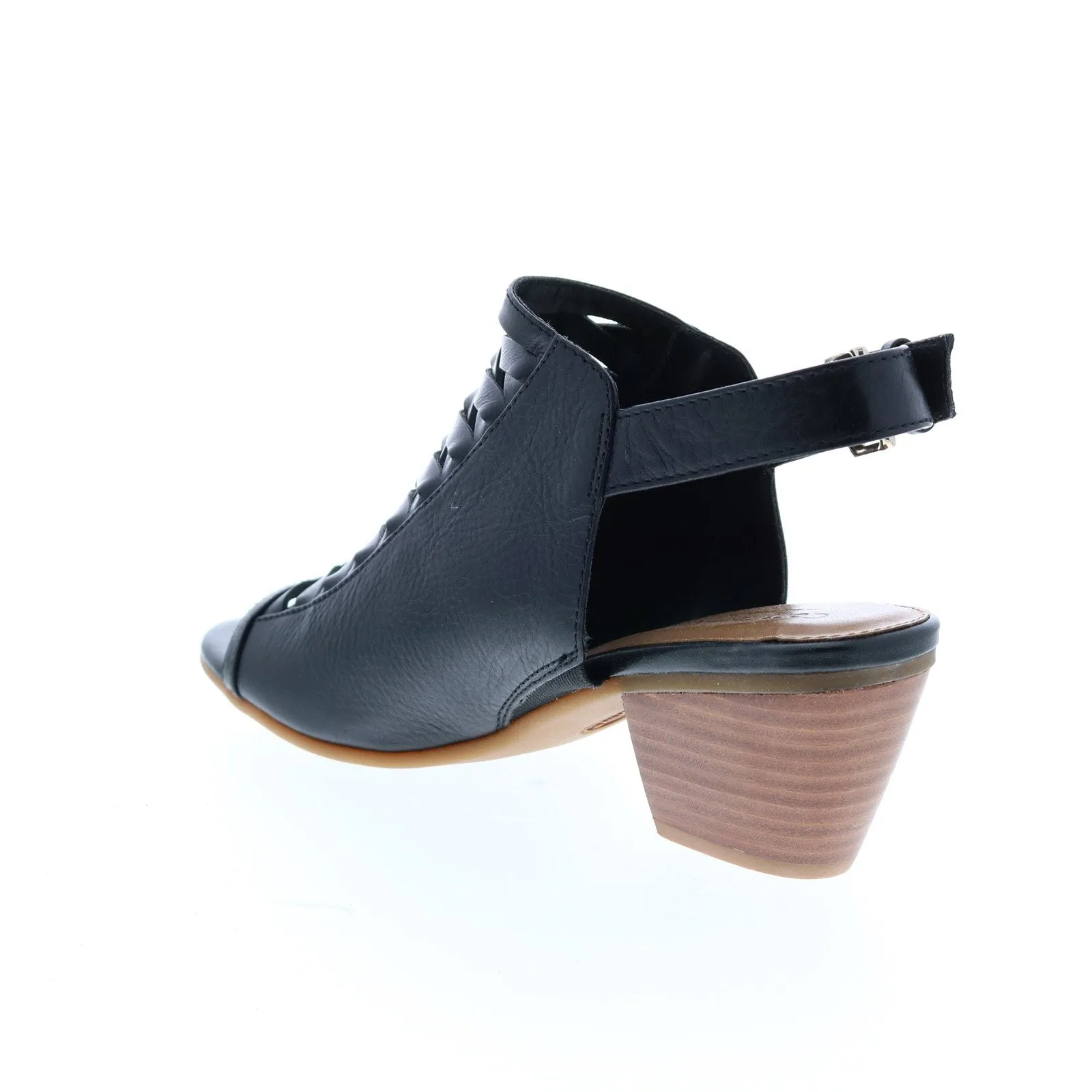 Alanna CT0010301 Black Leather Wedges Heels Shoes