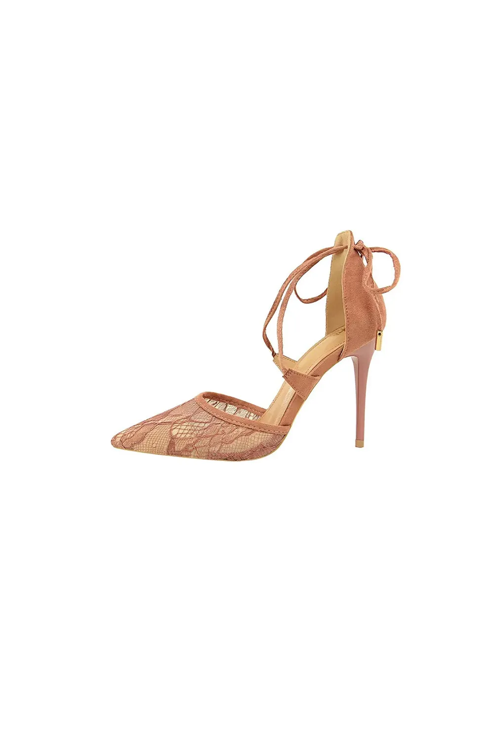 Apricot Stiletto Pointy Heels