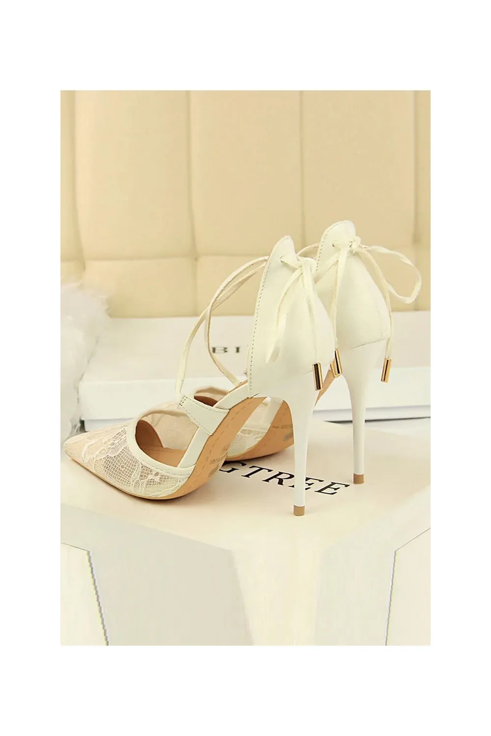 Apricot Stiletto Pointy Heels