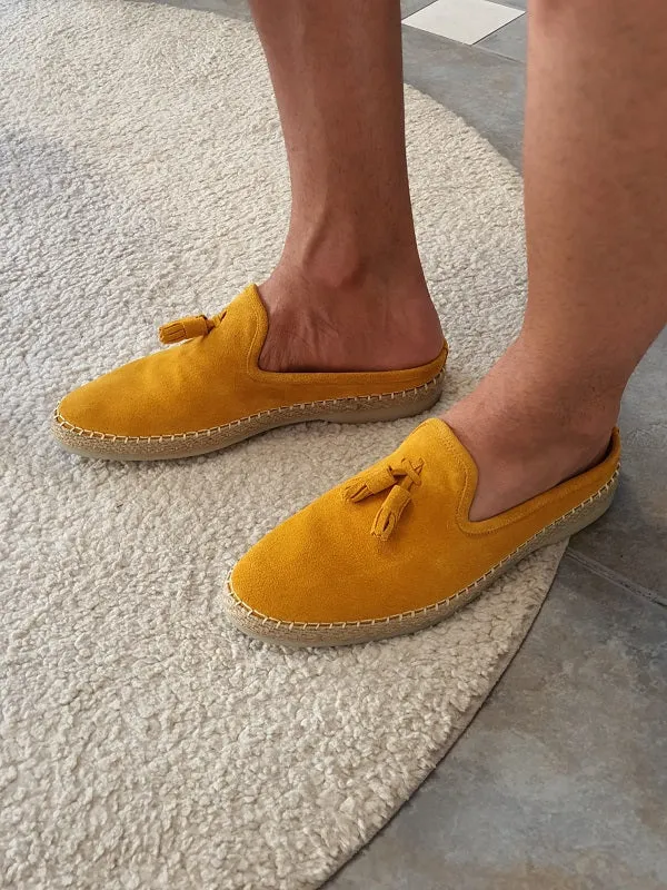 Areni Yellow Suede Mules