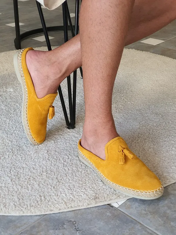 Areni Yellow Suede Mules