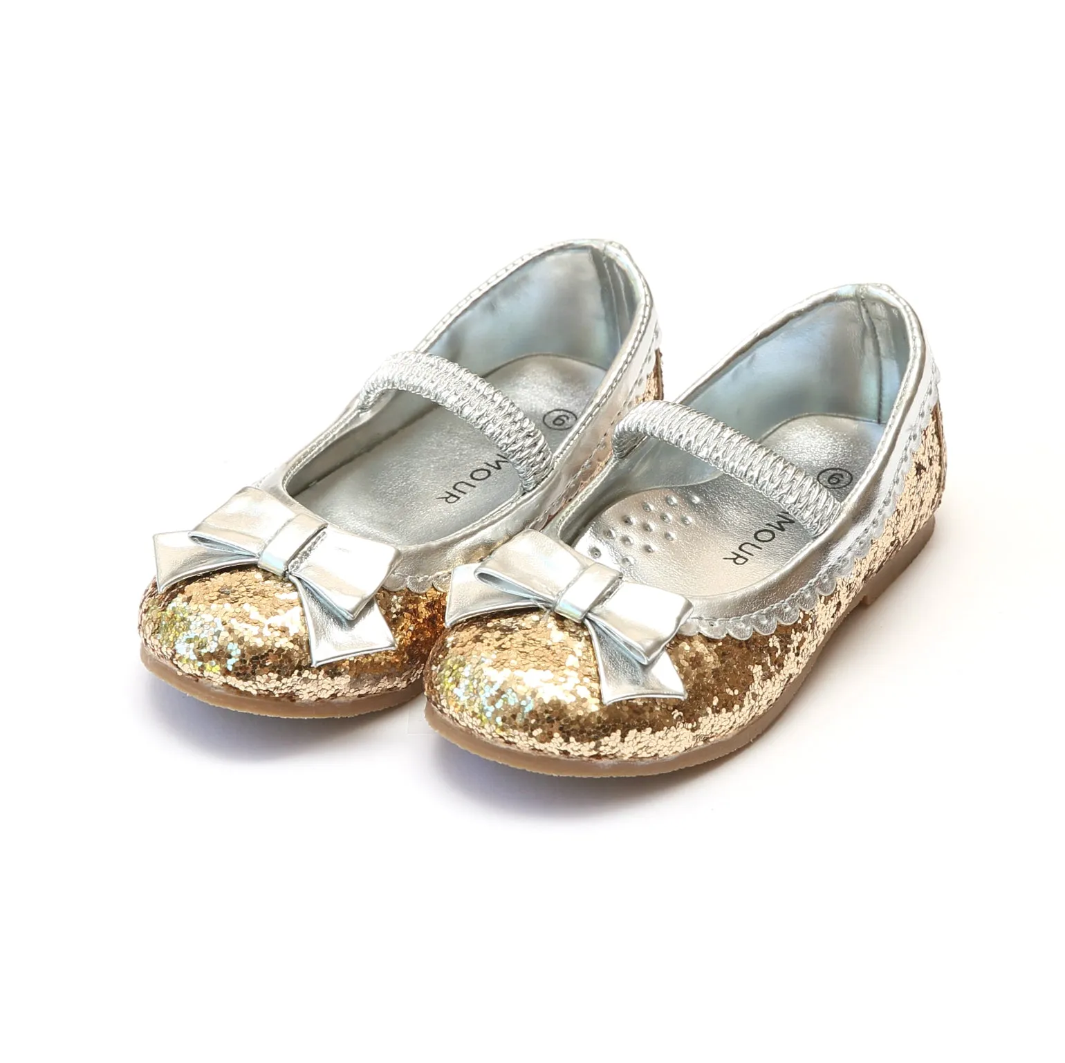 Glitter Bow Elastic Strap Flats by Ariel - Shop Now on Google