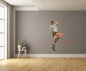 Army Pinup Girl Wall Art Decal