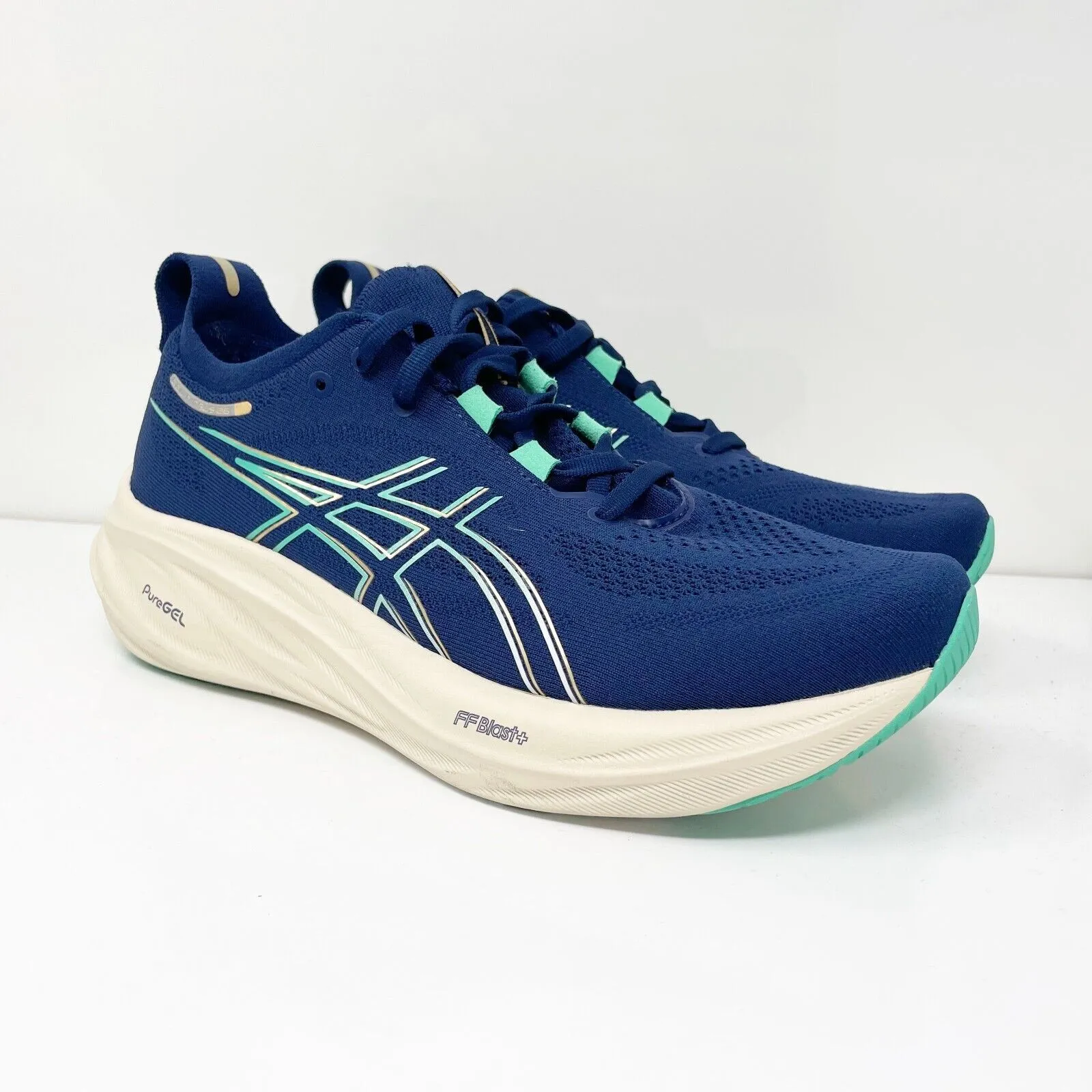 Asics Womens Gel Nimbus 26 1012B602 Blue Running Shoes Sneakers Size 10 W