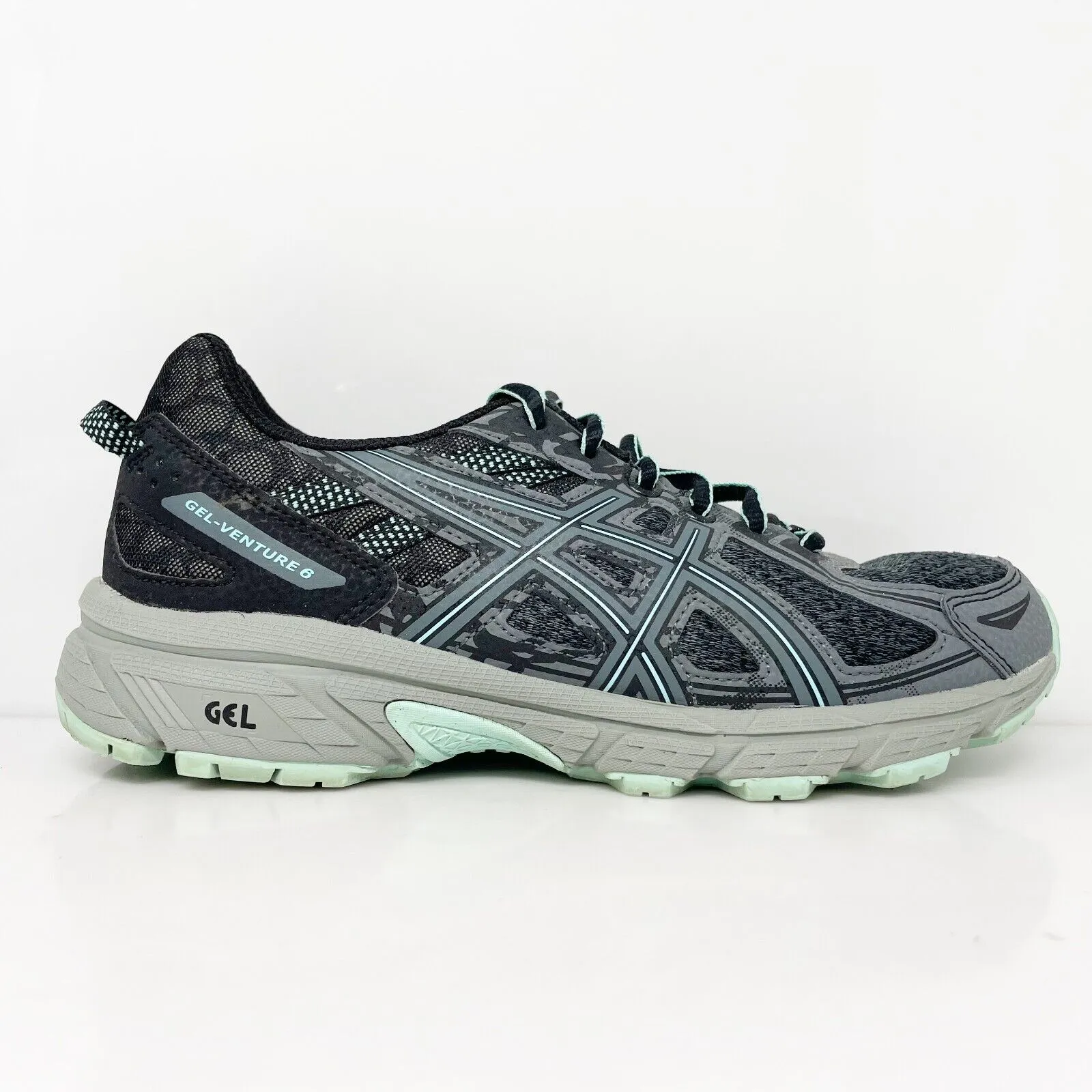 Asics Womens Gel Venture 6 1012A504 Black Running Shoes Sneakers Size 6.5