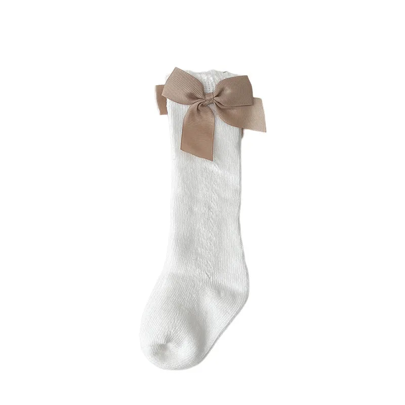 Baby Girls' Solid Color Bow Socks Wholesale