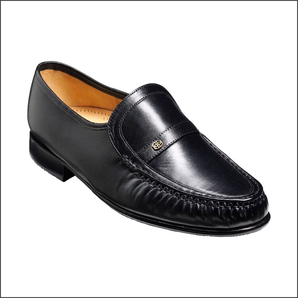 Barker Jefferson Black Kid Moccasin*