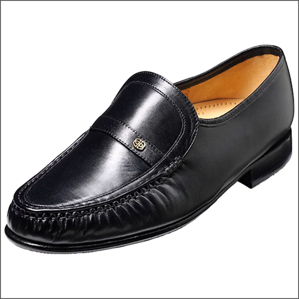 Barker Jefferson Black Kid Moccasin*