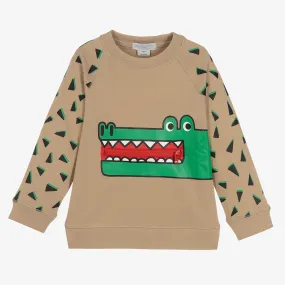 Beige Crocodile Sweatshirt