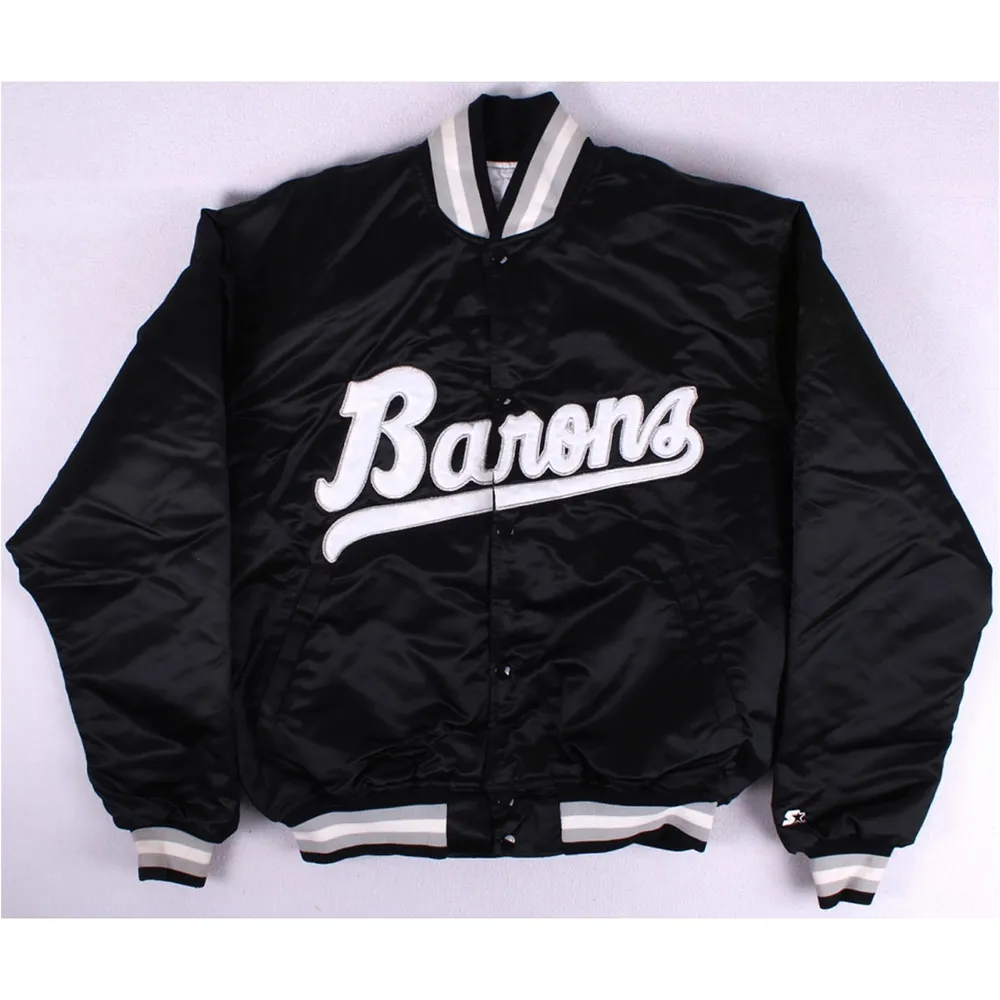 Black Bomber Jacket by Birmingham Barons