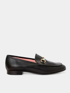 Black leather Genova loafers