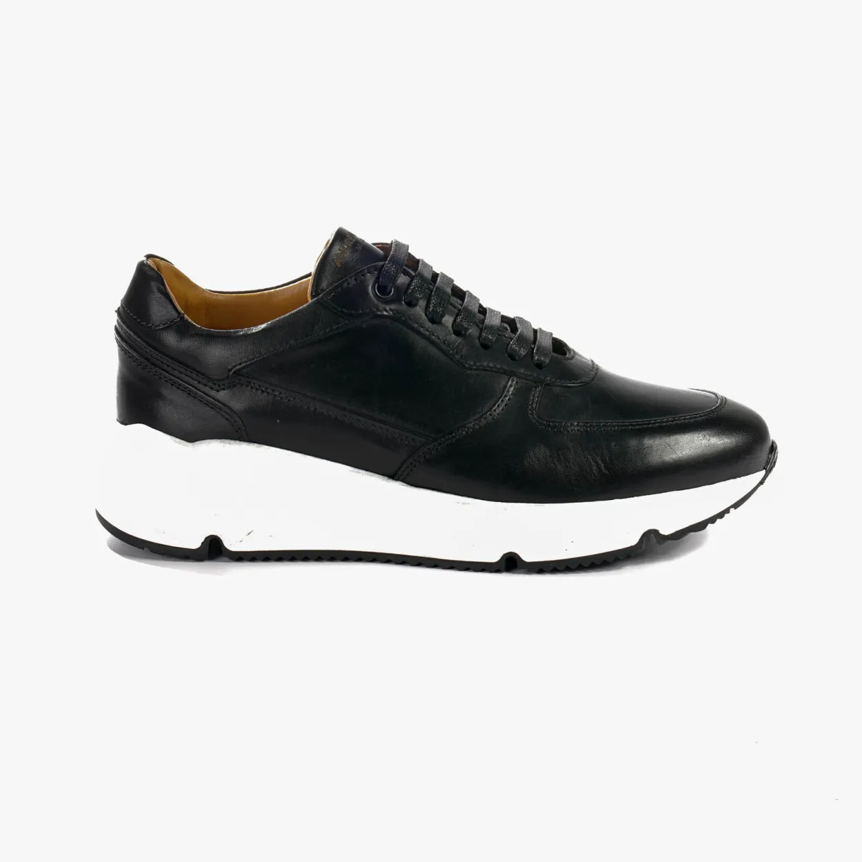 Black Leather High Sole ANDREA NOBILE Sneakers