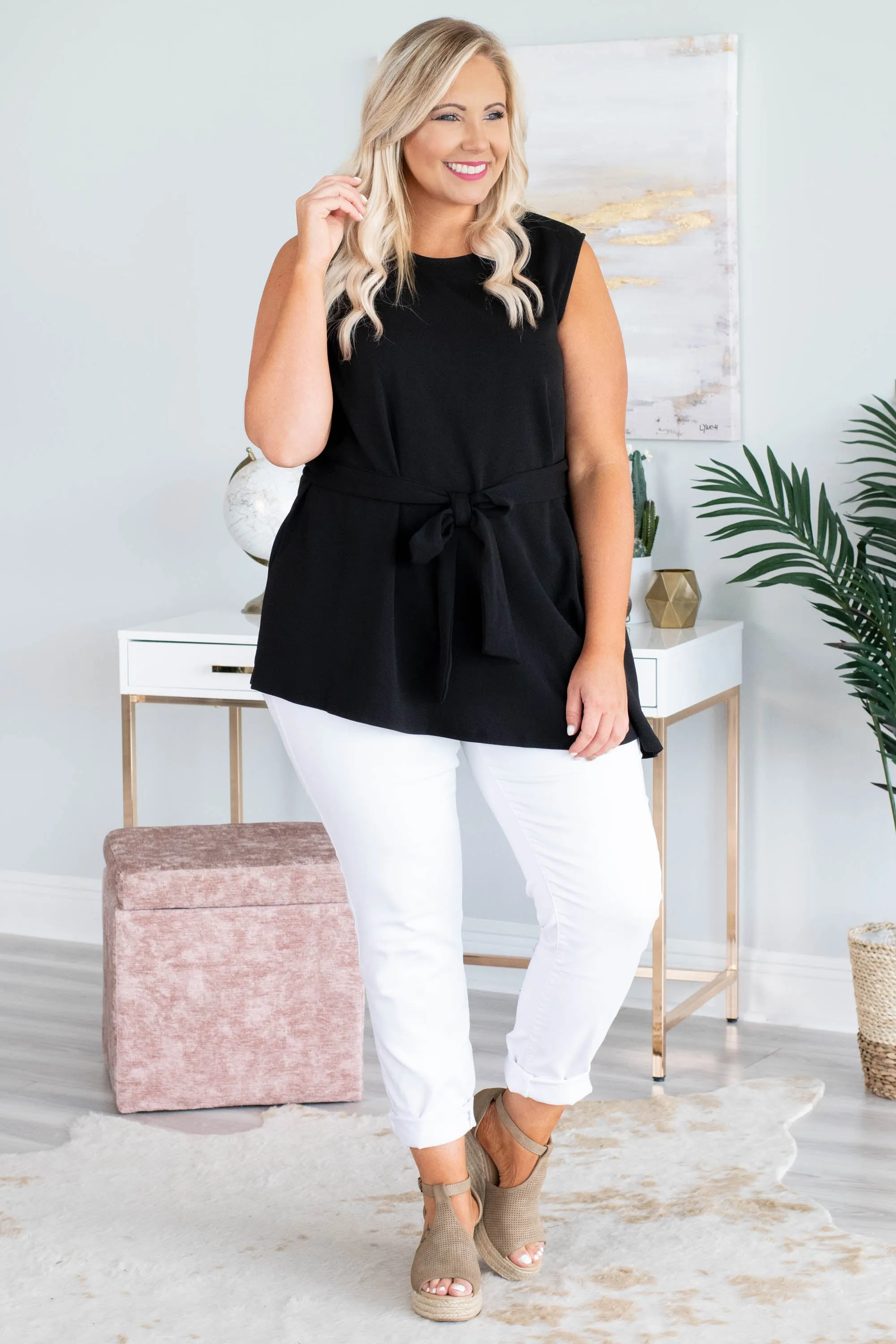 Black Sweet Top with Sincere Appeal