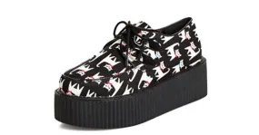 Black White Cats Cartoon Platforms Creepers Oxfords