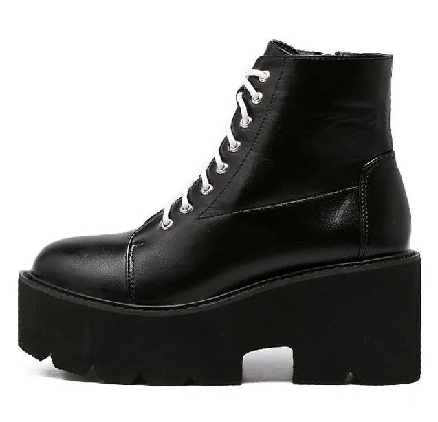 Punk Rock Chunky Block Platforms Dress Shoes Boots