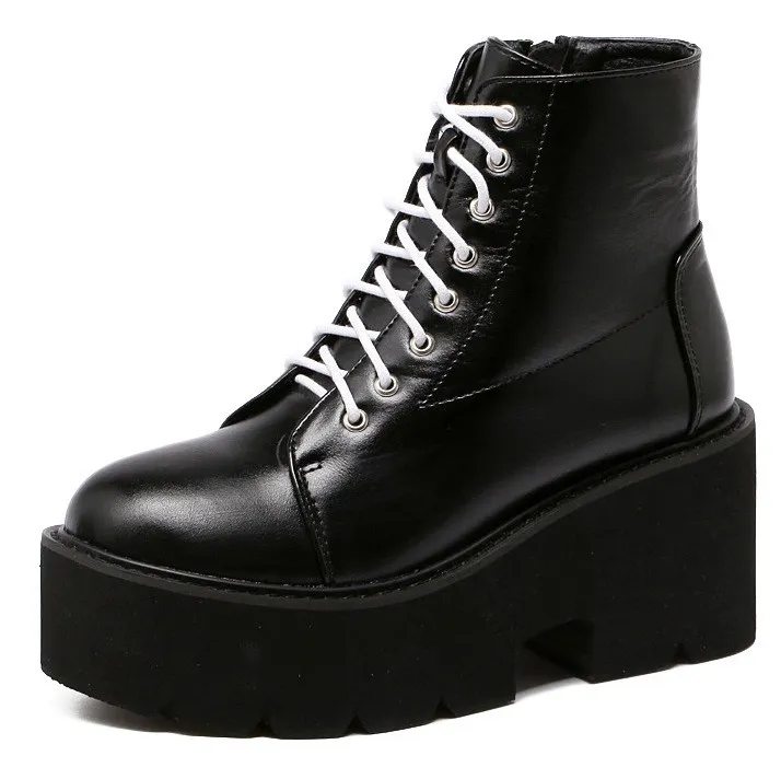 Punk Rock Chunky Block Platforms Dress Shoes Boots