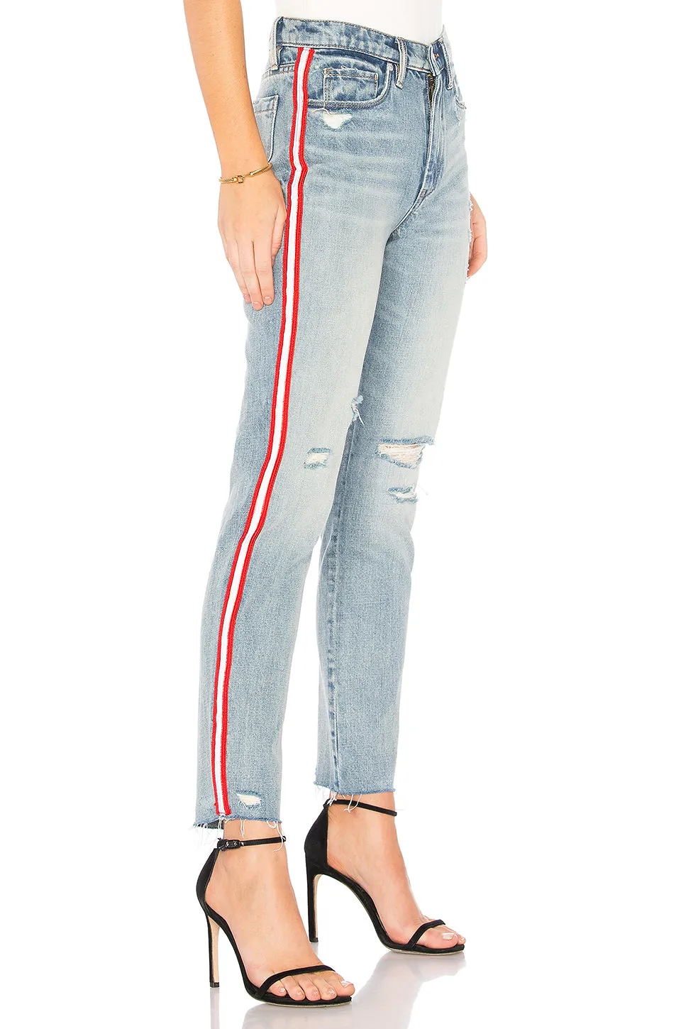 Now or Never Stripe High Rise Jeans - Blank NYC - Shop Online