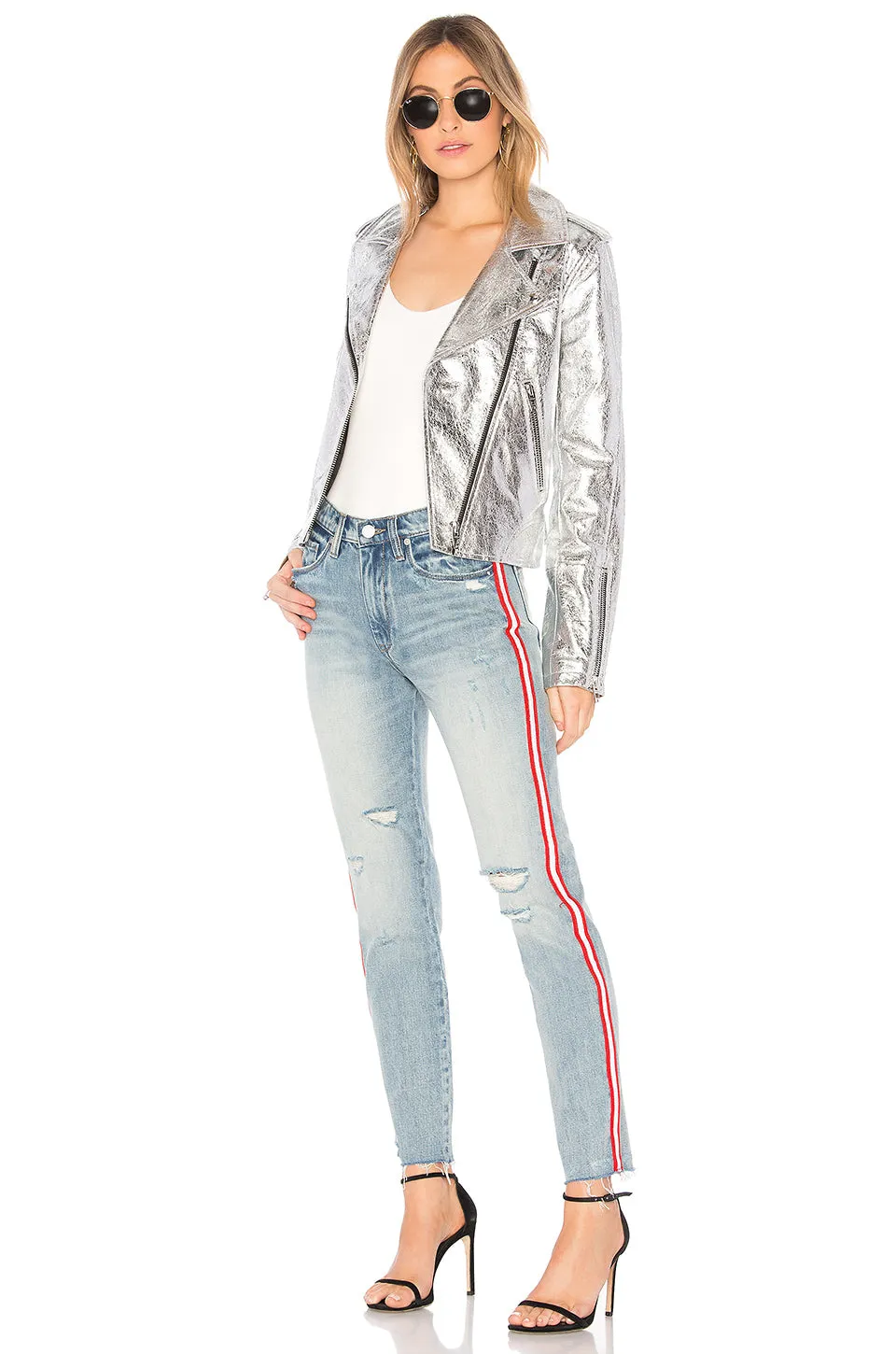 Now or Never Stripe High Rise Jeans - Blank NYC - Shop Online