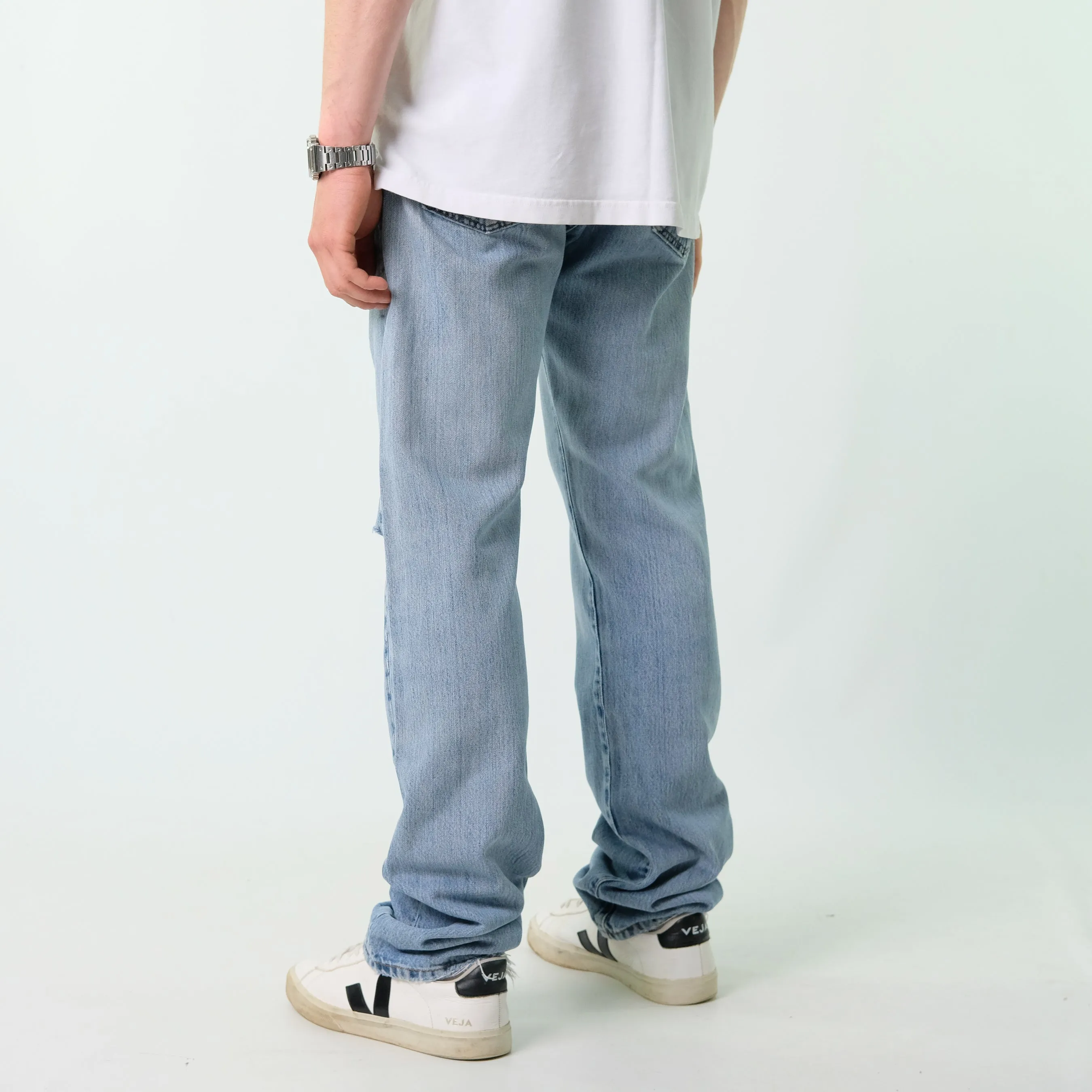 Blue 90s Levi's 501 Denim Jeans Baggy Pants (33x36)