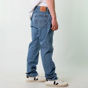 Blue 90s Levi's 505 Denim Jeans Baggy Pants (35x34)