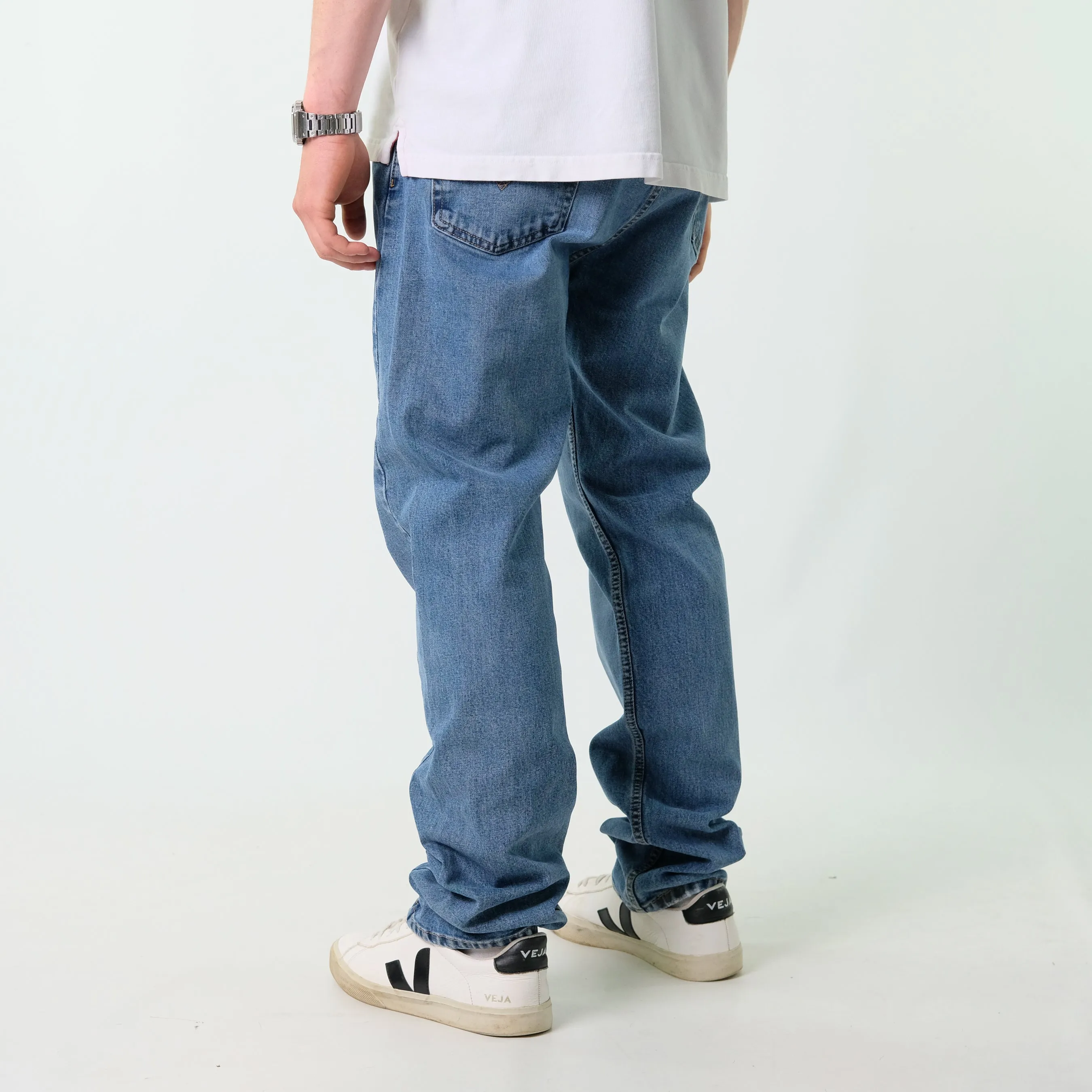 Blue 90s Levi's 505 Denim Jeans Baggy Pants (35x34)