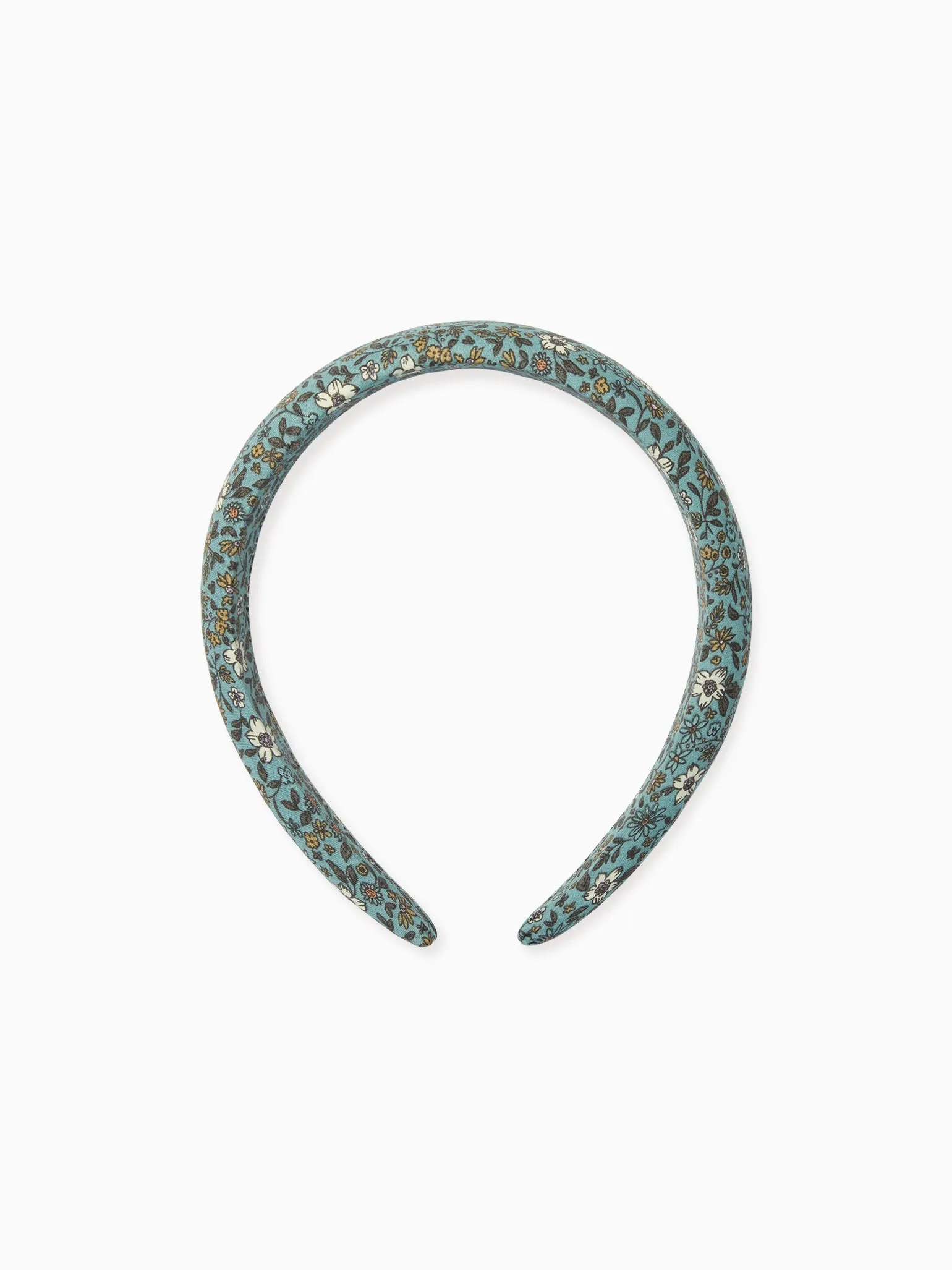 Blue Floral Girl Wide Headband