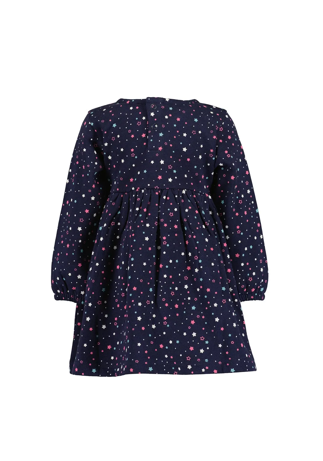 Blue Seven Baby Girl Star Print Dress, Navy