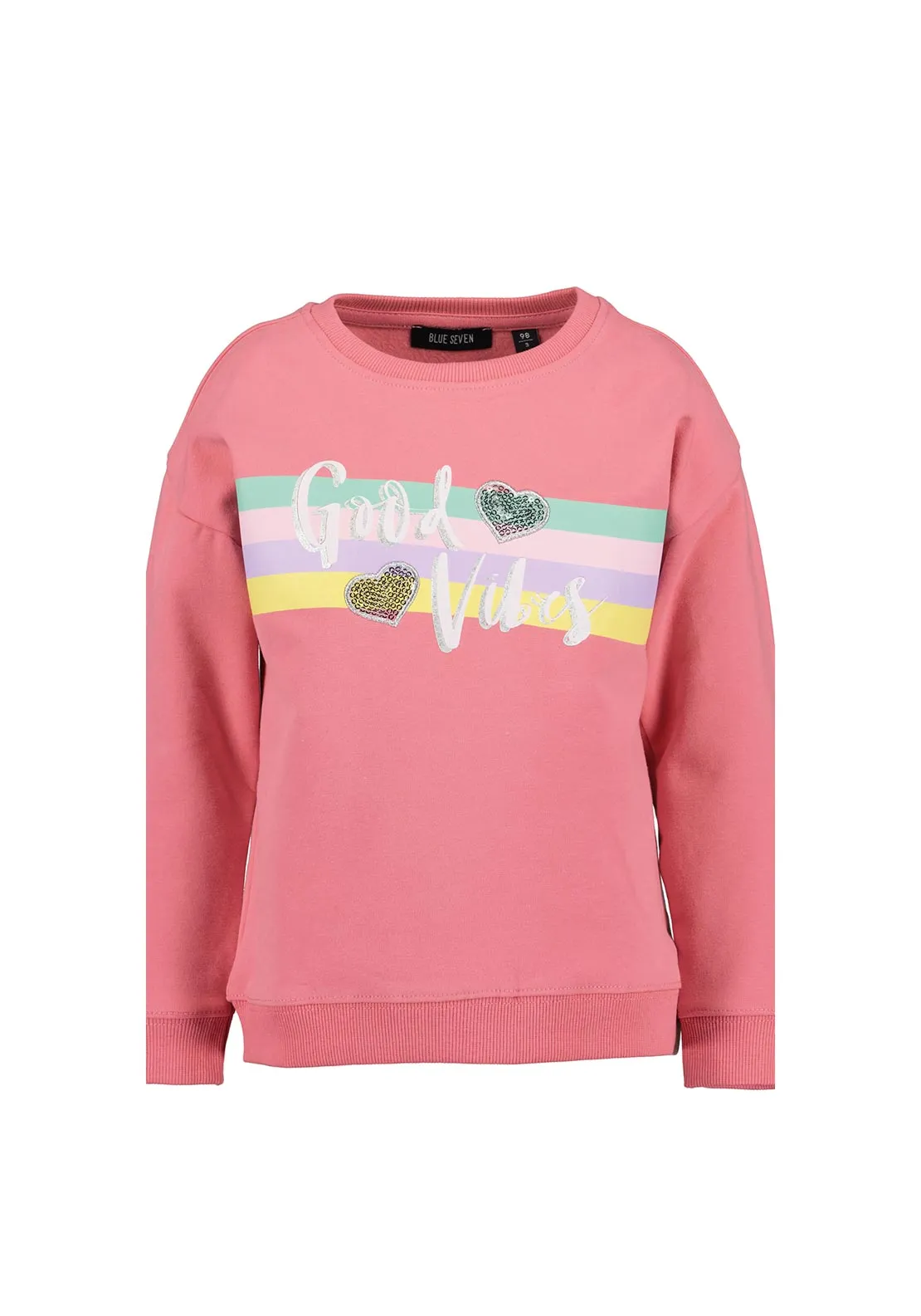 Blue Seven Mini Girl Good Vibes Sweater, Pink