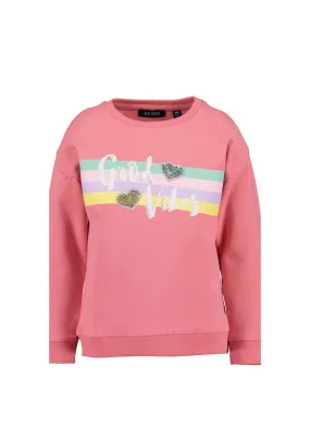 Blue Seven Mini Girl Good Vibes Sweater, Pink