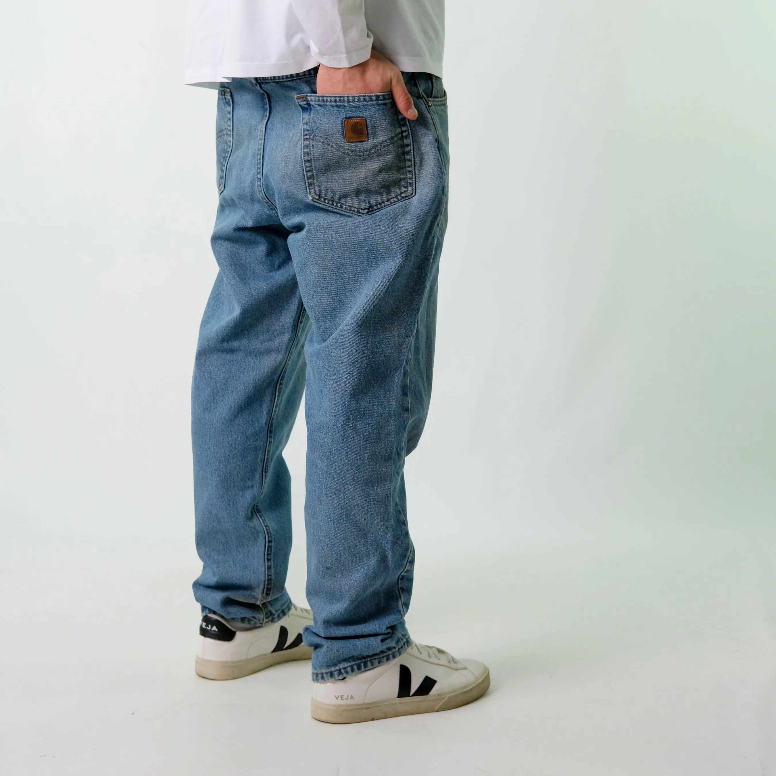 Blue y2ks Carhartt Denim Jeans Baggy Pants (36x30)