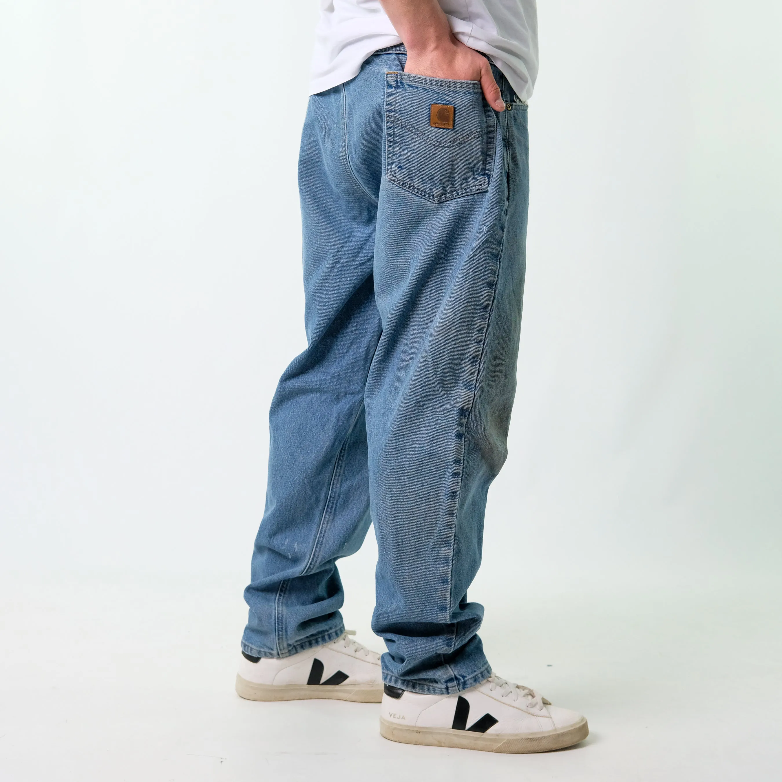 Blue y2ks Carhartt Denim Jeans Baggy Pants (38x32)