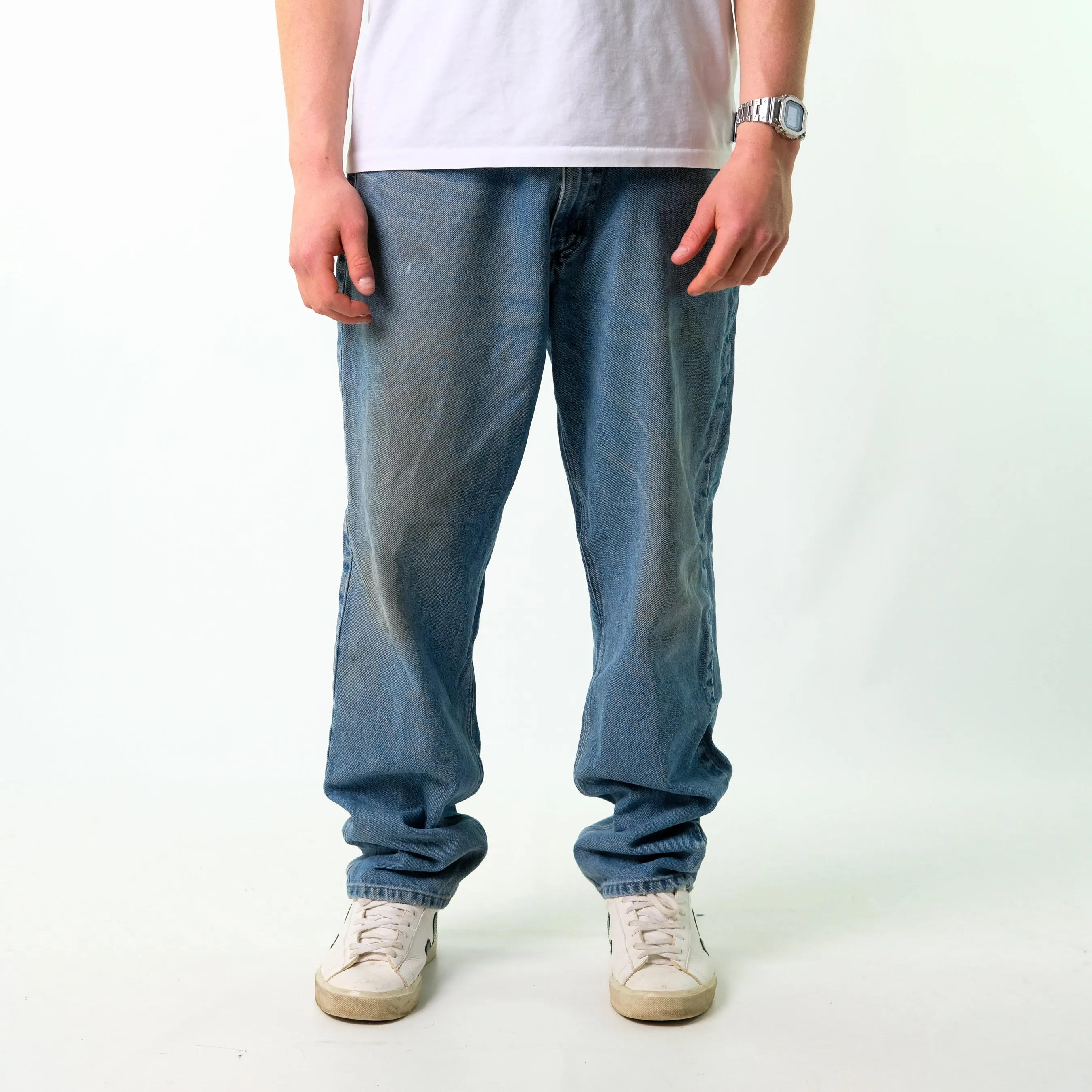 Blue y2ks Carhartt Denim Jeans Baggy Pants (38x32)