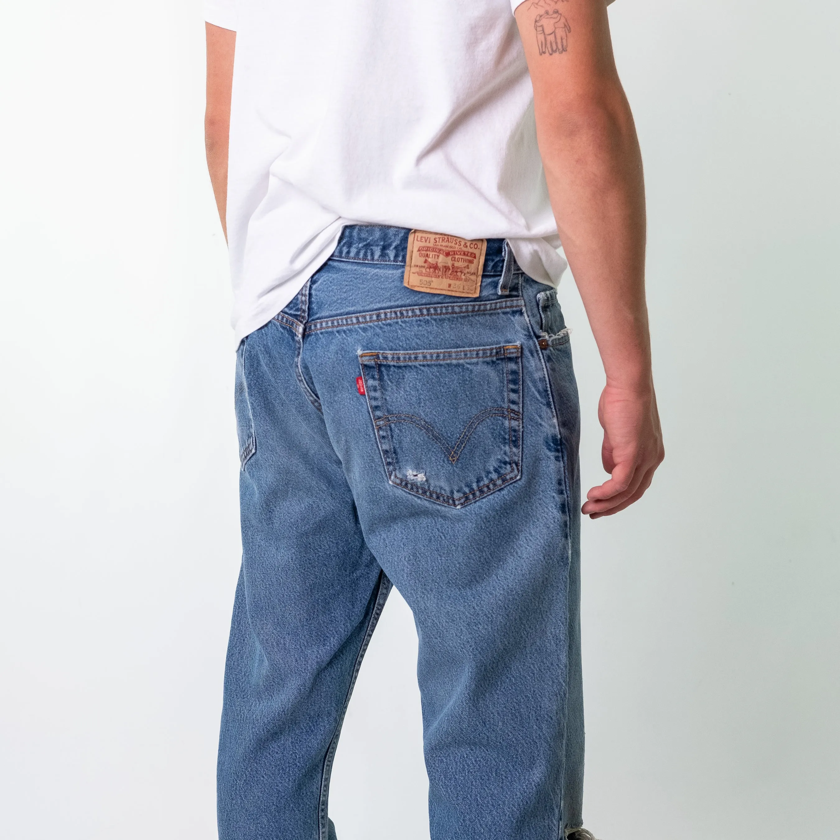 Blue y2ks Levi's 505 Denim Jeans Baggy Pants (36x32)