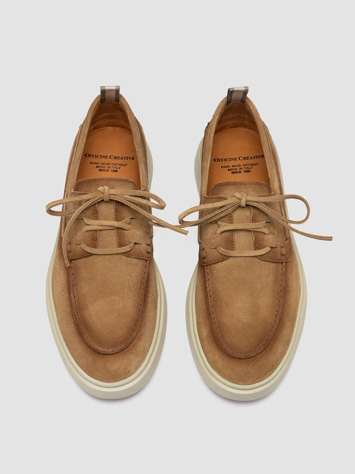 BONES 013 - Brown Suede Boat Shoes