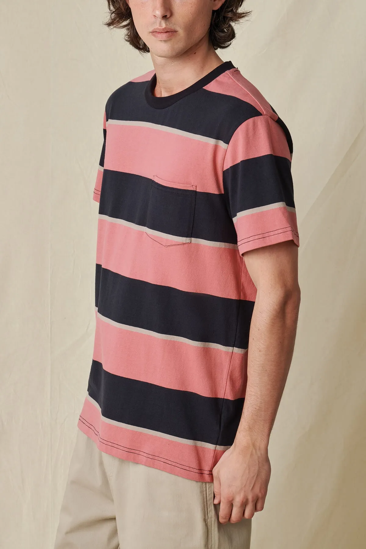 Bootleg Dreams Striped T-Shirt - Smoke