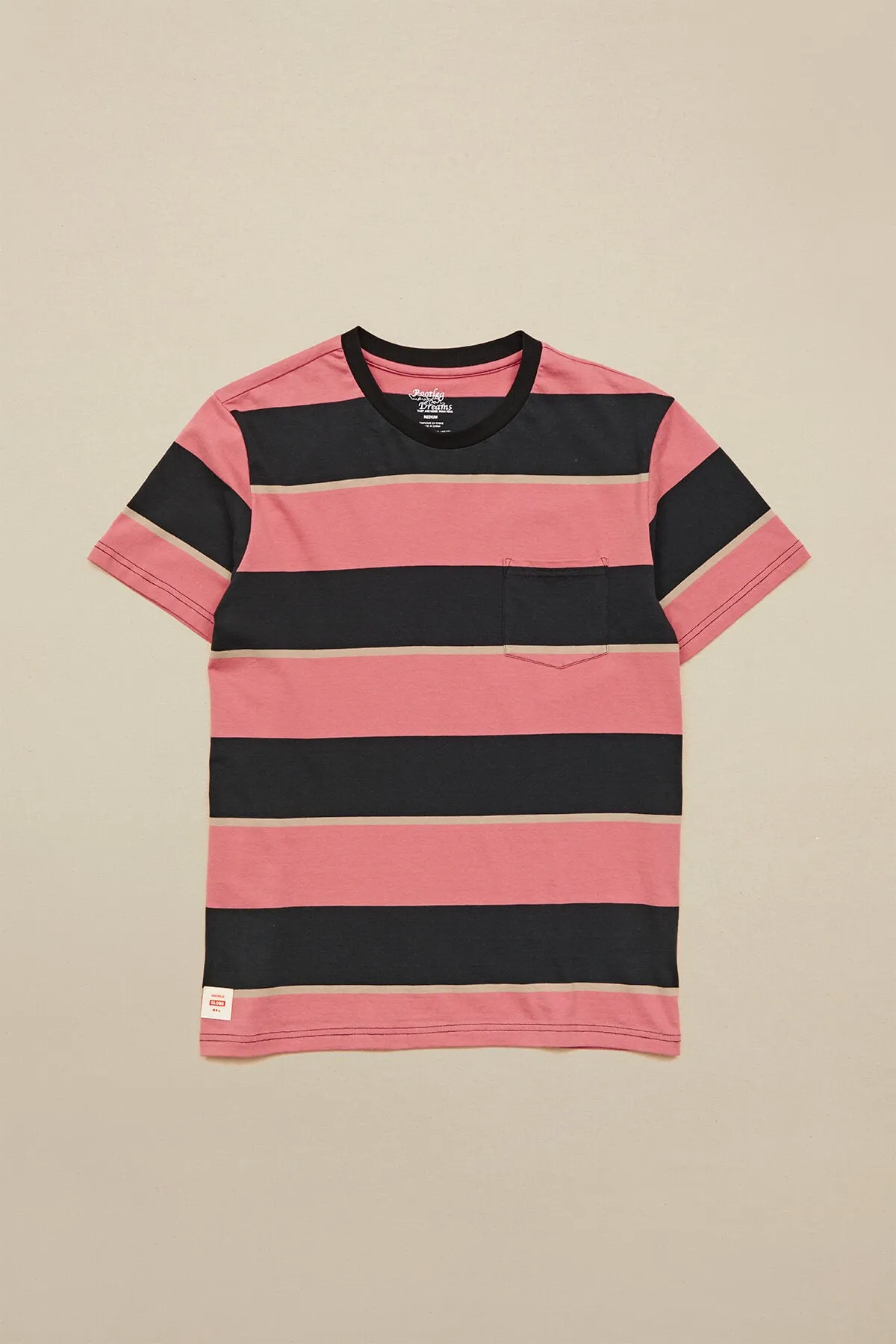 Bootleg Dreams Striped T-Shirt - Smoke