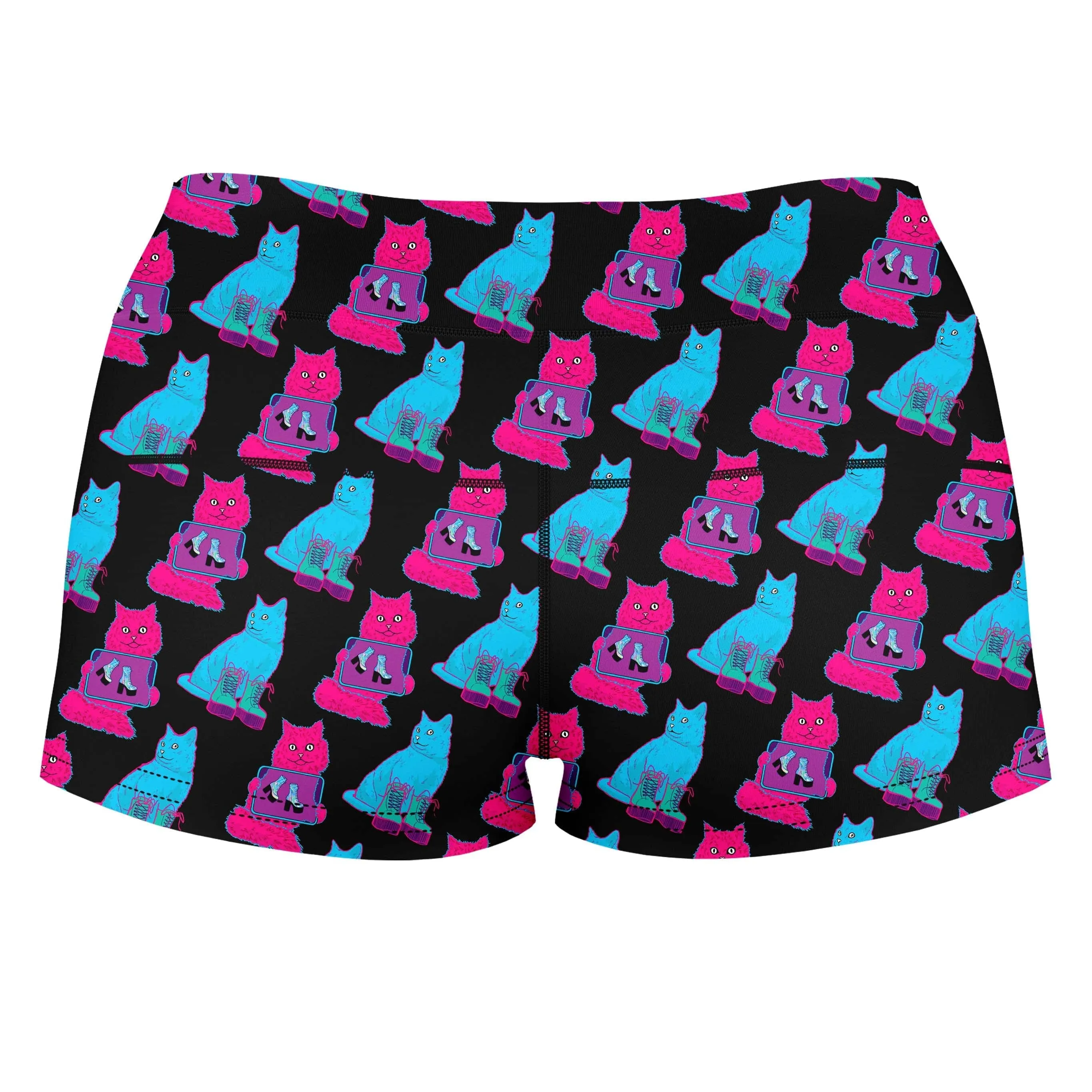 Boots N Cats High-Waisted Women's Shorts