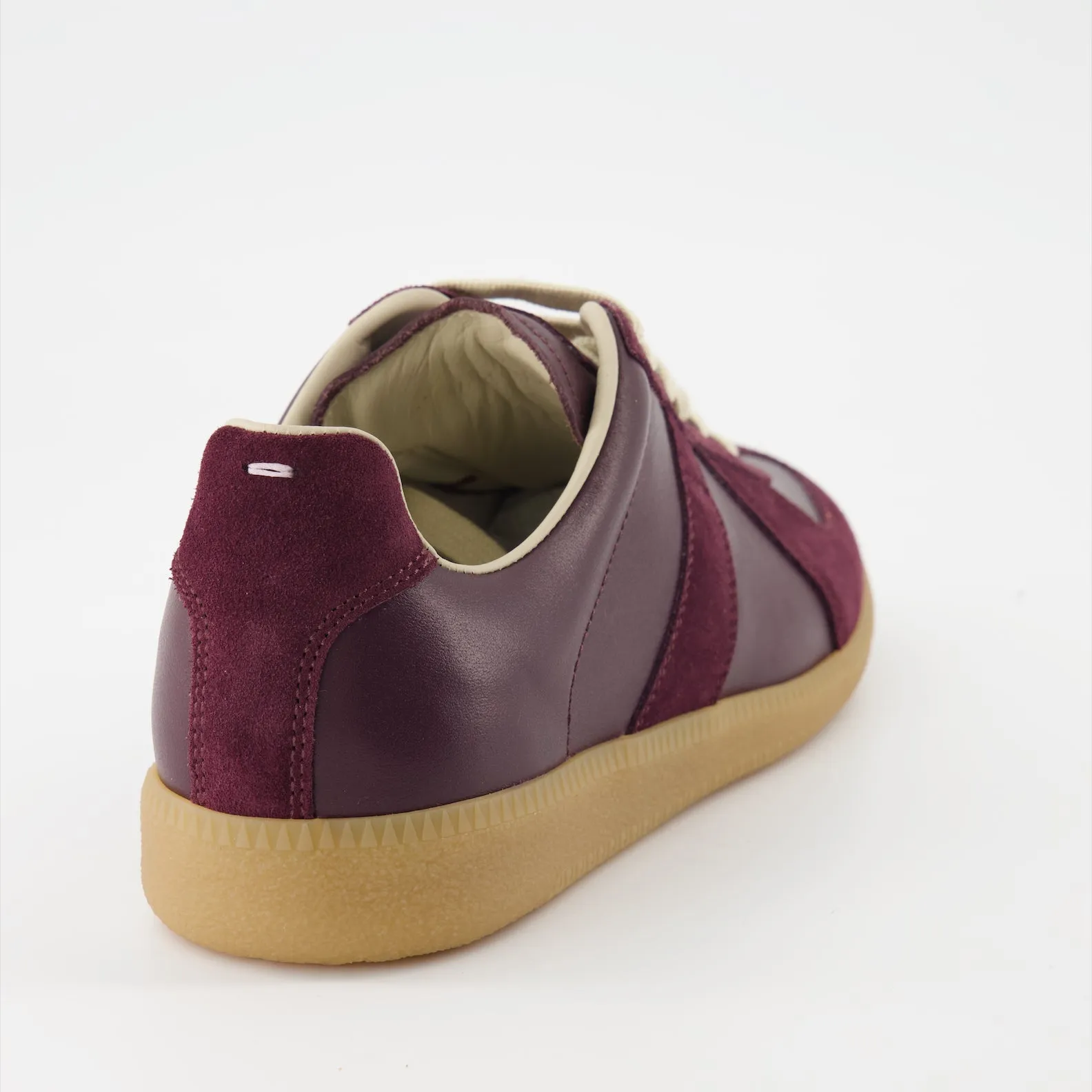 Bordeaux Leather & Suede Replica Sneakers